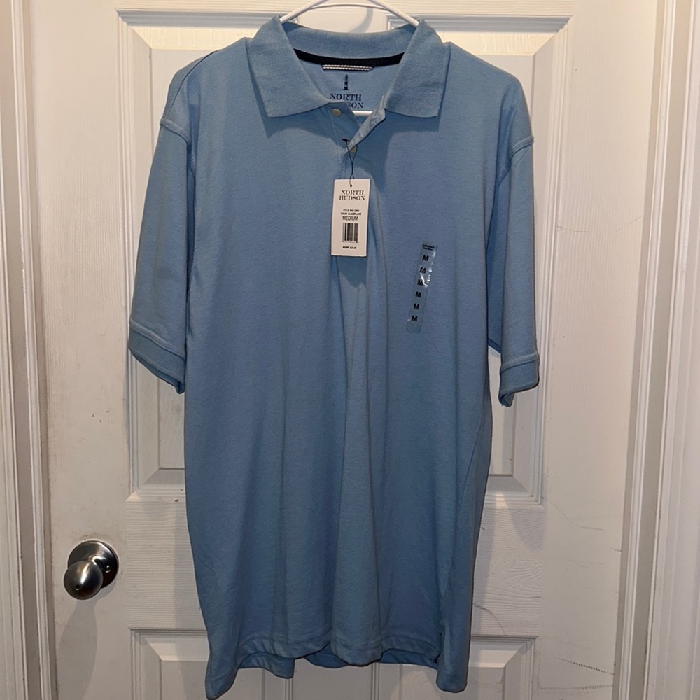 NWT North Hudson Men’s Medium Glacier Lake Short Sleeve Three Button Shirts